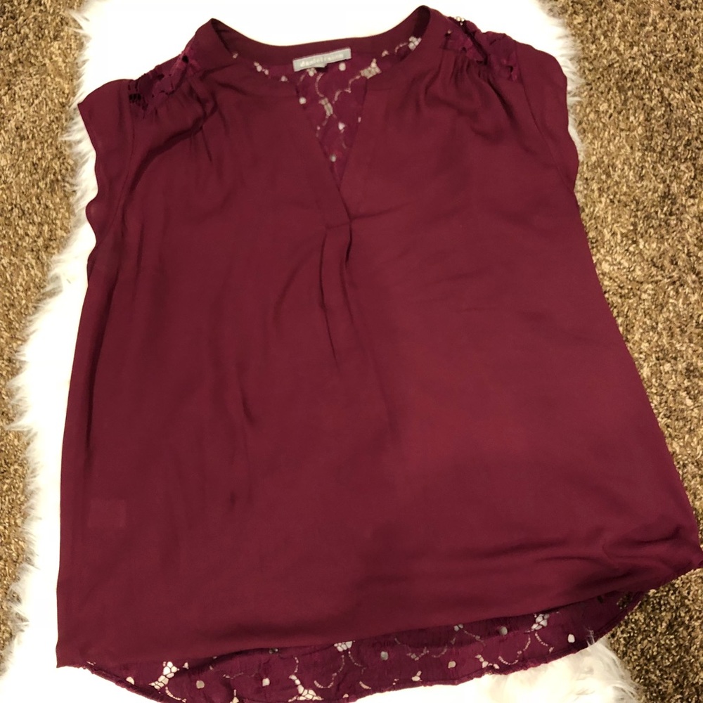 Burgundy blouse